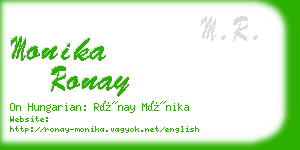 monika ronay business card